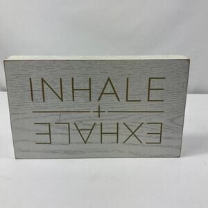 Boutique Inhale Exhale Small Wood decor